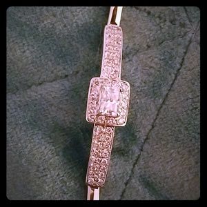 14K White Gold and Diamond Bracelet